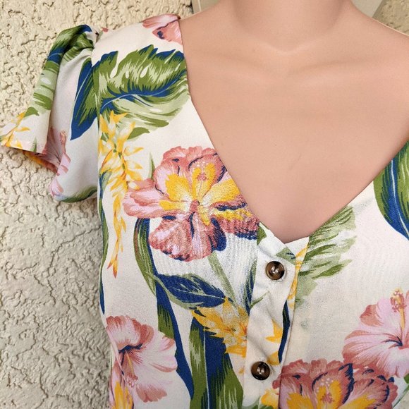 *Floral Print Romper by June & Hudson- Size S/M - Picture 3 of 5